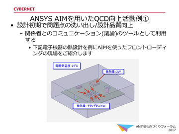 Ansys AIMを用いたQCD向上活動例(1) 