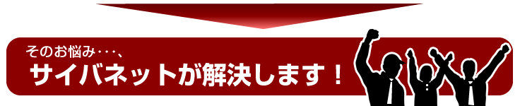 そのお悩み…サイバネットが解決します!