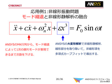 応用例1:非線形振動問題