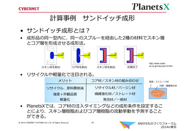 計算事例 サンドイッチ成形