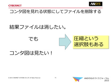 コンタ図を見れる状態にしてファイルを削除する