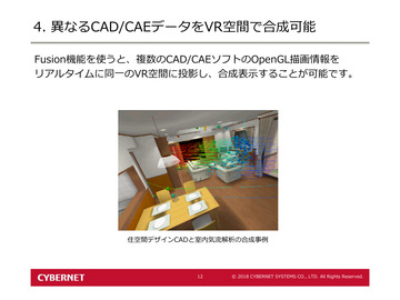 異なるCAD／CAEデータをVR空間で合成可能