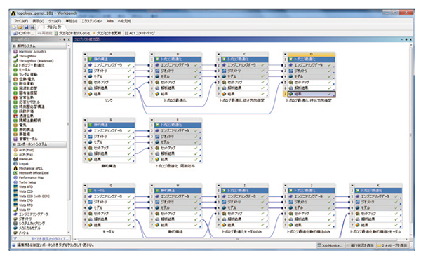 図1 各解析間の関連は良くわかりますが、モデル、条件などはMechanicalでオープンしないと確認できません。