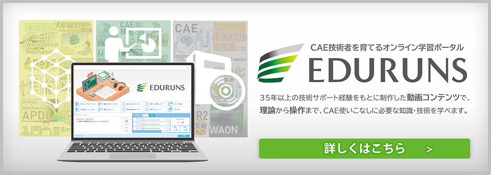 ［ CAE技術者を育てるオンライン学習ポータル ]EDURUNS