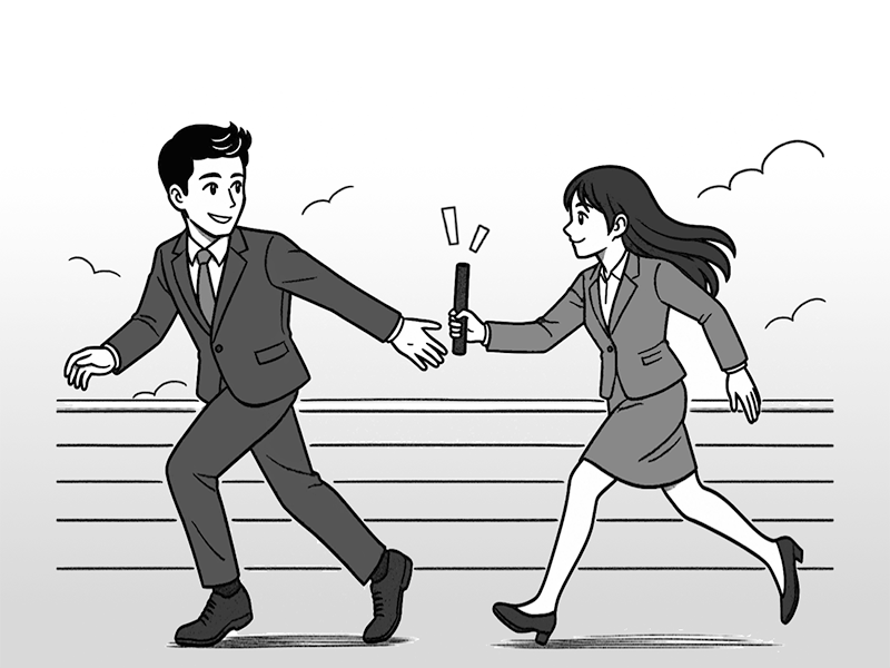 花井から小野へバトンを