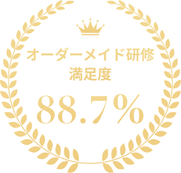 オーダーメイド研修満足度88.7%