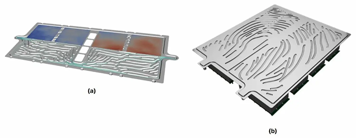 図11：ColdStream によって生成されたバッテリー用コールド プレート設計の例