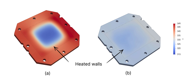 図10：温度分布（背面図，単位：K）