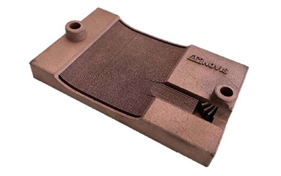 (b) コールドプレート設計の銅の3Dプリント