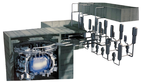 核融合原型炉「JA DEMO」イメージ図（画像提供：量子科学技術研究開発機構）