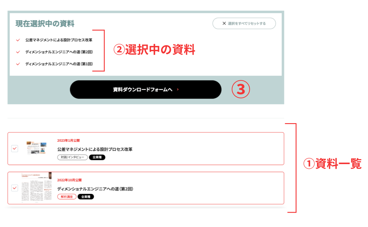 資料ダウンロード方法