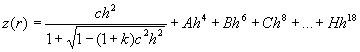 回転2次曲面(Aspheric surface)01