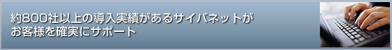 約800社以上の導入実績があるサイバネットがお客様を確実にサポート