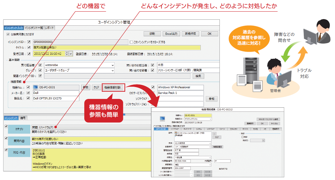 インシデント管理 It資産管理ソフト Ss1 System Support Best1 サイバネット