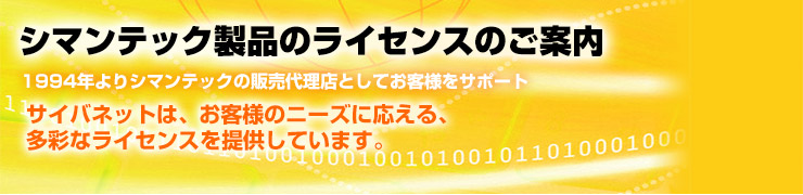 シマンテック製品のライセンスのご案内